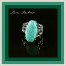 NOUVEAU bague &eacute;lastique turquoise