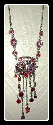 collier fantaisie rouge
