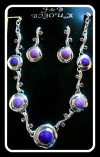 NOUVEAU  parure violette